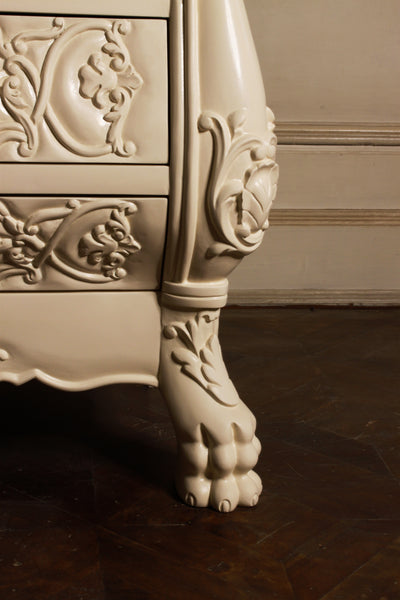 French Renaissance inspired armoire with lion motif