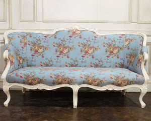 Sofa with raised back of Louis XV essence