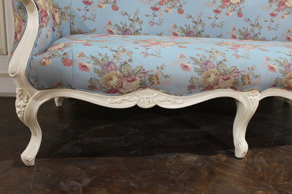 Sofa with raised back of Louis XV essence