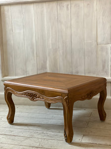 Classic Louis XV footstool with parquet top