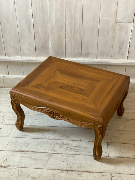 Classic Louis XV footstool with parquet top
