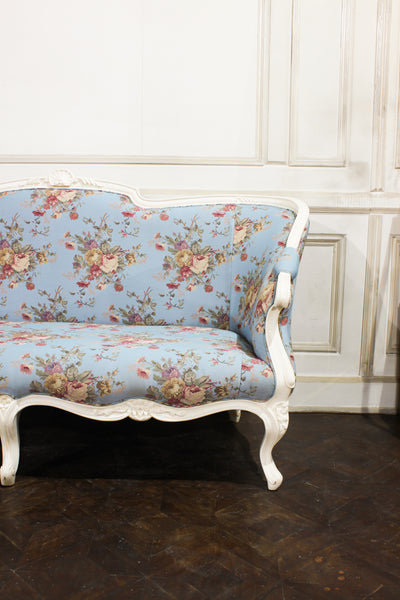 Sofa with raised back of Louis XV essence