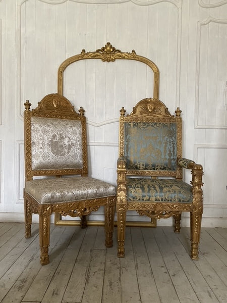 Louis XIV dinning chairs with Apollo