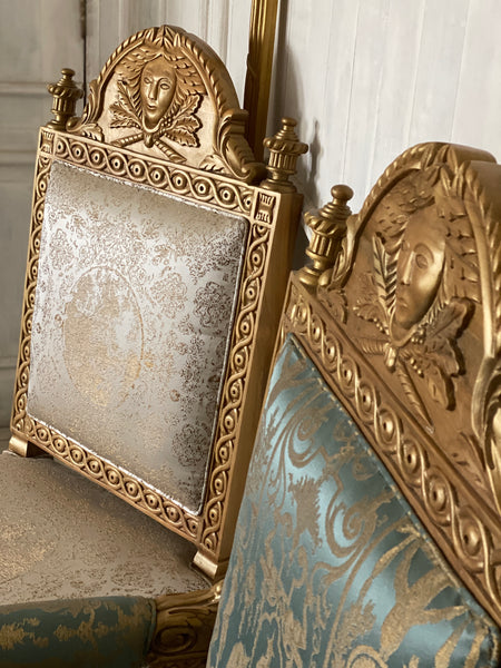 Louis XIV dinning chairs with Apollo