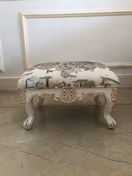 Upholstered Louis XV footstool