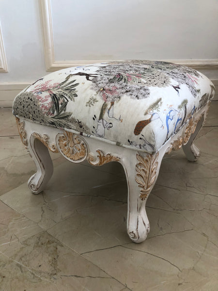 Upholstered Louis XV footstool
