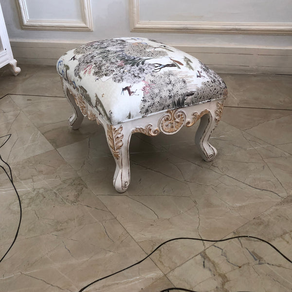Upholstered Louis XV footstool