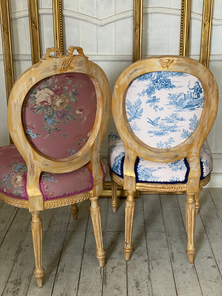 Chair iconised by Louis XVI, side chair