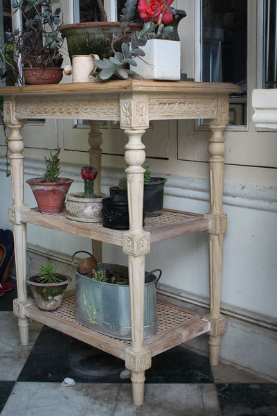 Étagère in Louis XVI sensibilities in caning