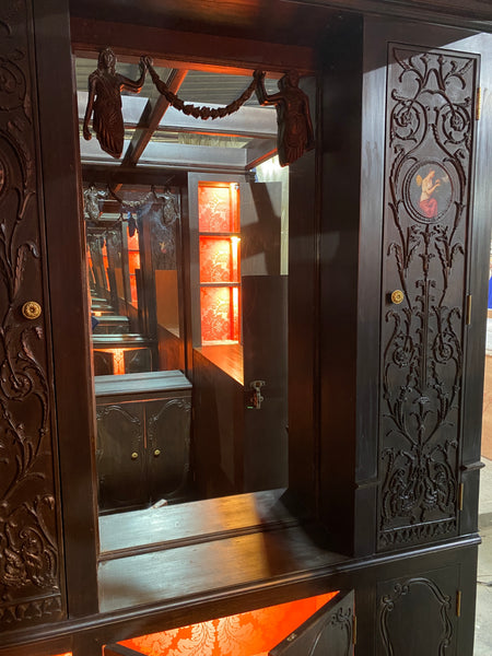 Customised bar inspired by renaissance representation of Bacchus