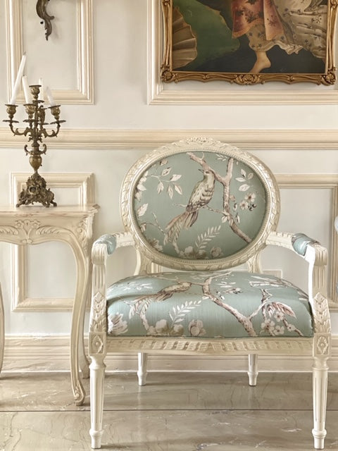 French Louis XVI fauteuil with immaculate carving~