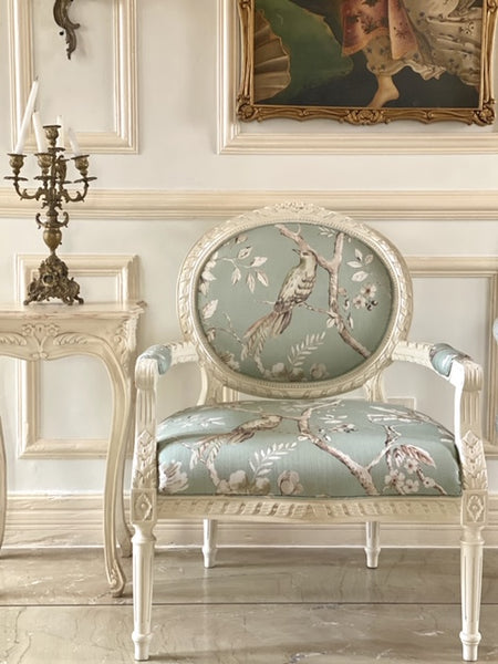 French Louis XVI fauteuil with immaculate carving~