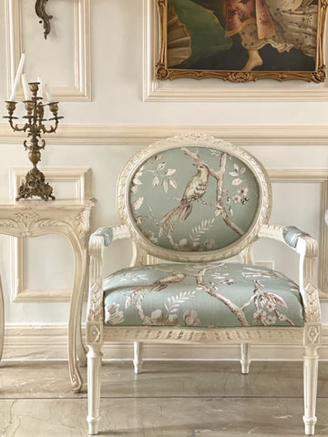 French Louis XVI fauteuil with immaculate carving~