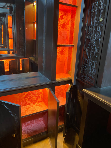 Customised bar inspired by renaissance representation of Bacchus