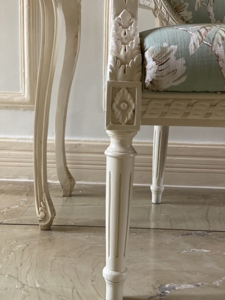 French Louis XVI fauteuil with immaculate carving~