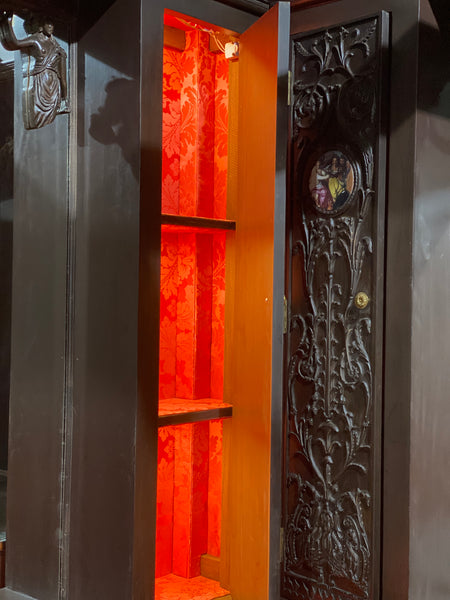 Customised bar inspired by renaissance representation of Bacchus