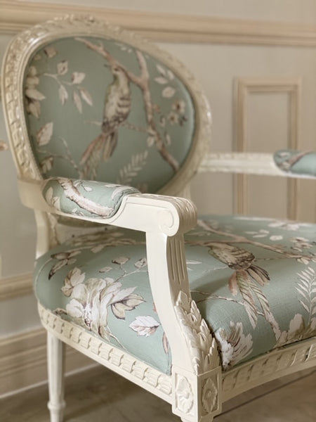 French Louis XVI fauteuil with immaculate carving~