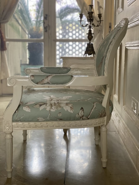 French Louis XVI fauteuil with immaculate carving~