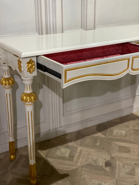 Console / desk with transitional features in classic Louis XVI