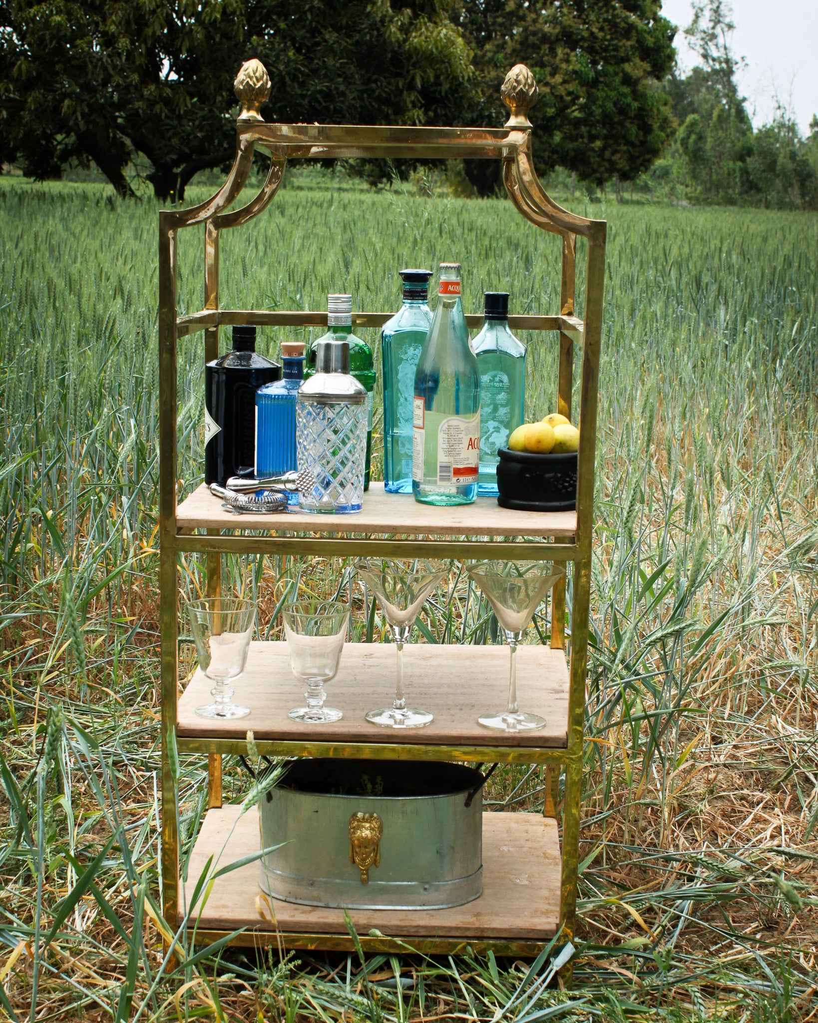 Outdoor Dumbwaiter with Louis XVI Artichokes