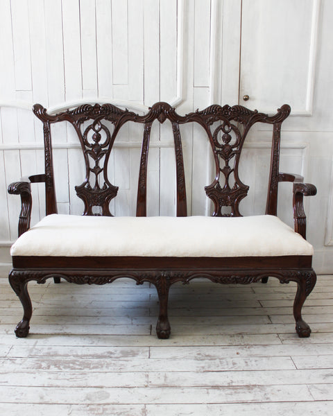 Settee inspired by Chippendale