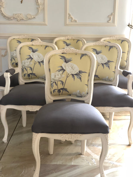 Surreal dining chairs of Louis XV brilliance