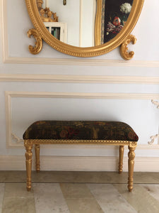 Bench with fluted Louis XVI legs