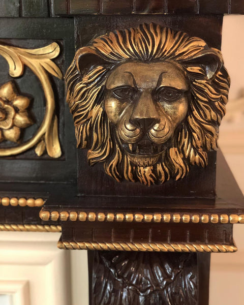 Monumental chimneypiece of neoclassical features