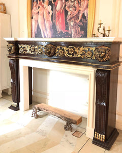 Monumental chimneypiece of neoclassical features