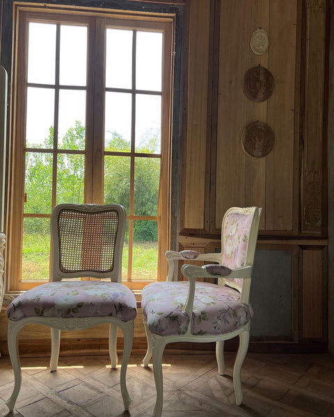 Louis XV dining chairs, side chairs