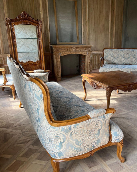 Louis XV sofa of graceful curves