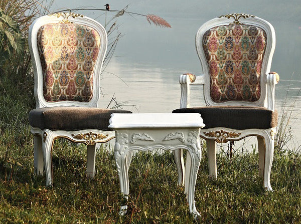 Side tables with exquisite carving inspired by Louis XV