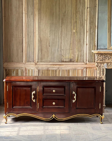 Petite rococo credenza customised as a media unit