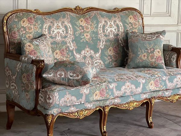 Louis XV sofa with rococo details