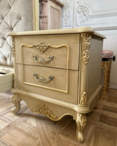 Louis XV side tables with abundant storage