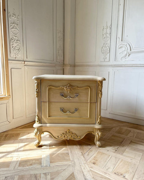 Louis XV side tables with abundant storage