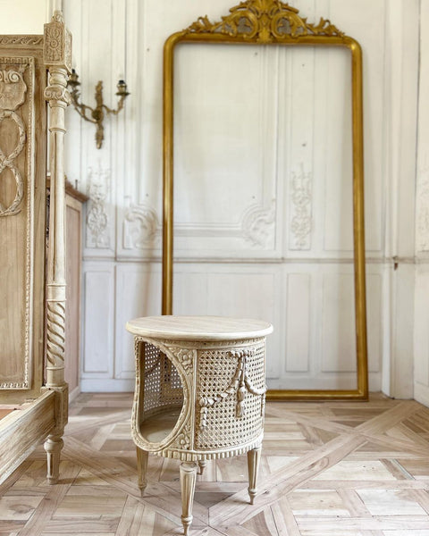 Louis XVI country style side table with swags
