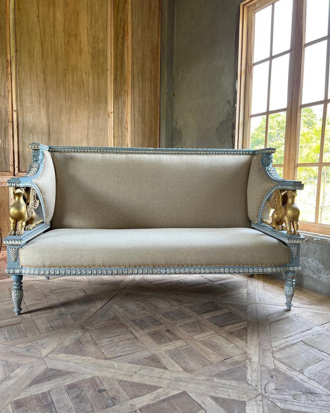 Neoclassical sofa of Swedish Gustavian features