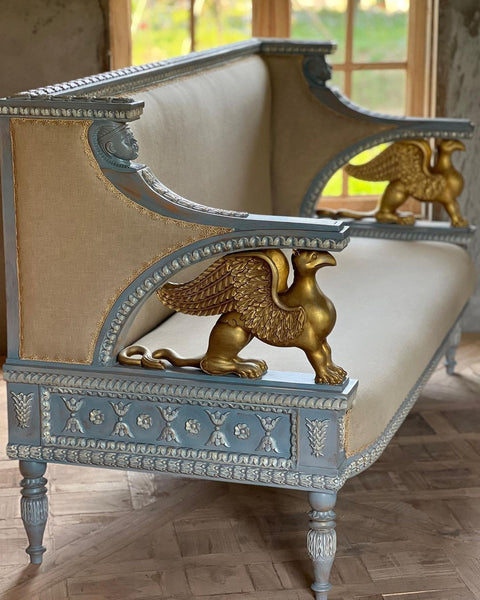 Neoclassical sofa of Swedish Gustavian features
