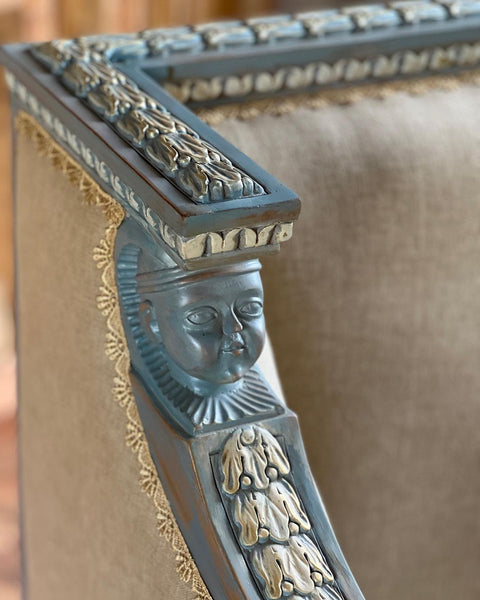 Neoclassical sofa of Swedish Gustavian features