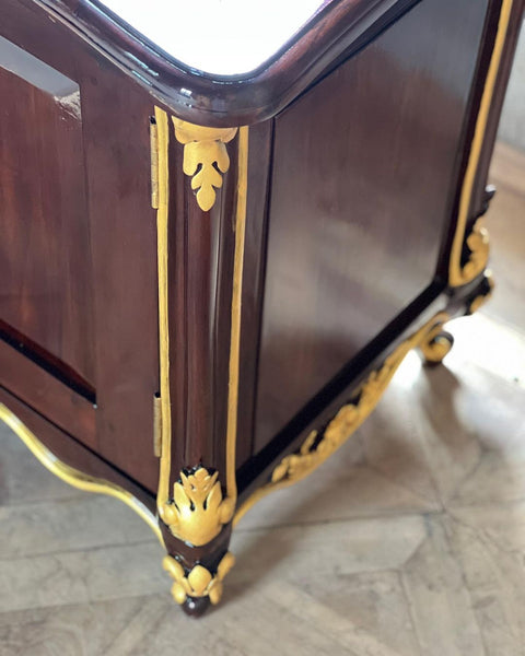 Petite rococo credenza customised as a media unit