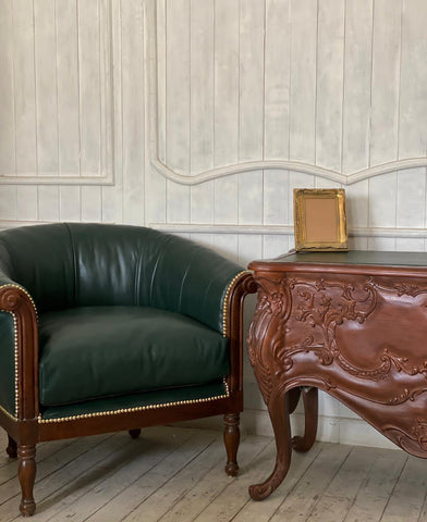 Pair of Georgian club chairs~