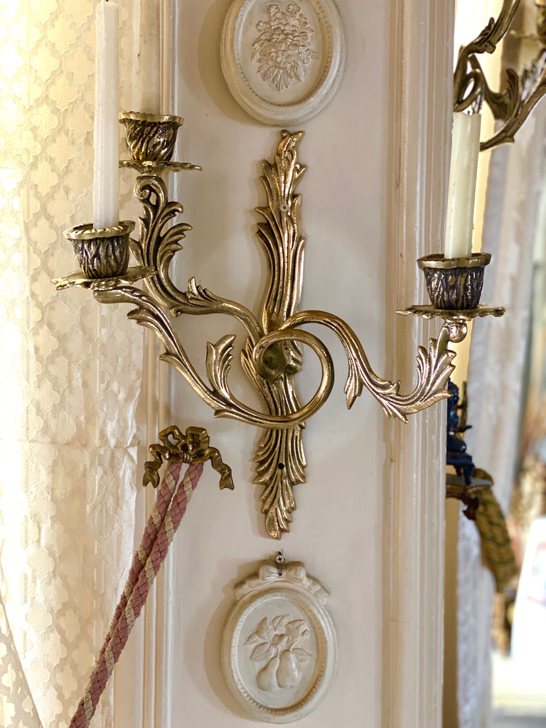 Pair of Rococo wall sconces – Parrot & Lily Pvt Ltd